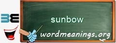 WordMeaning blackboard for sunbow